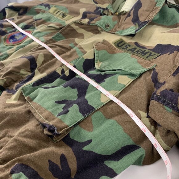 VTG U.S. Army Field Jacket Patches/Name Tag Lyons Camouflage Regular Size - Picture 14 of 16